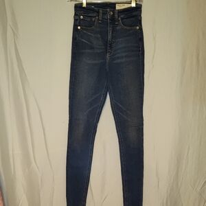 rag & bone  Jane Super High Rise  Skinny Dark Indigo Jeans Size 24